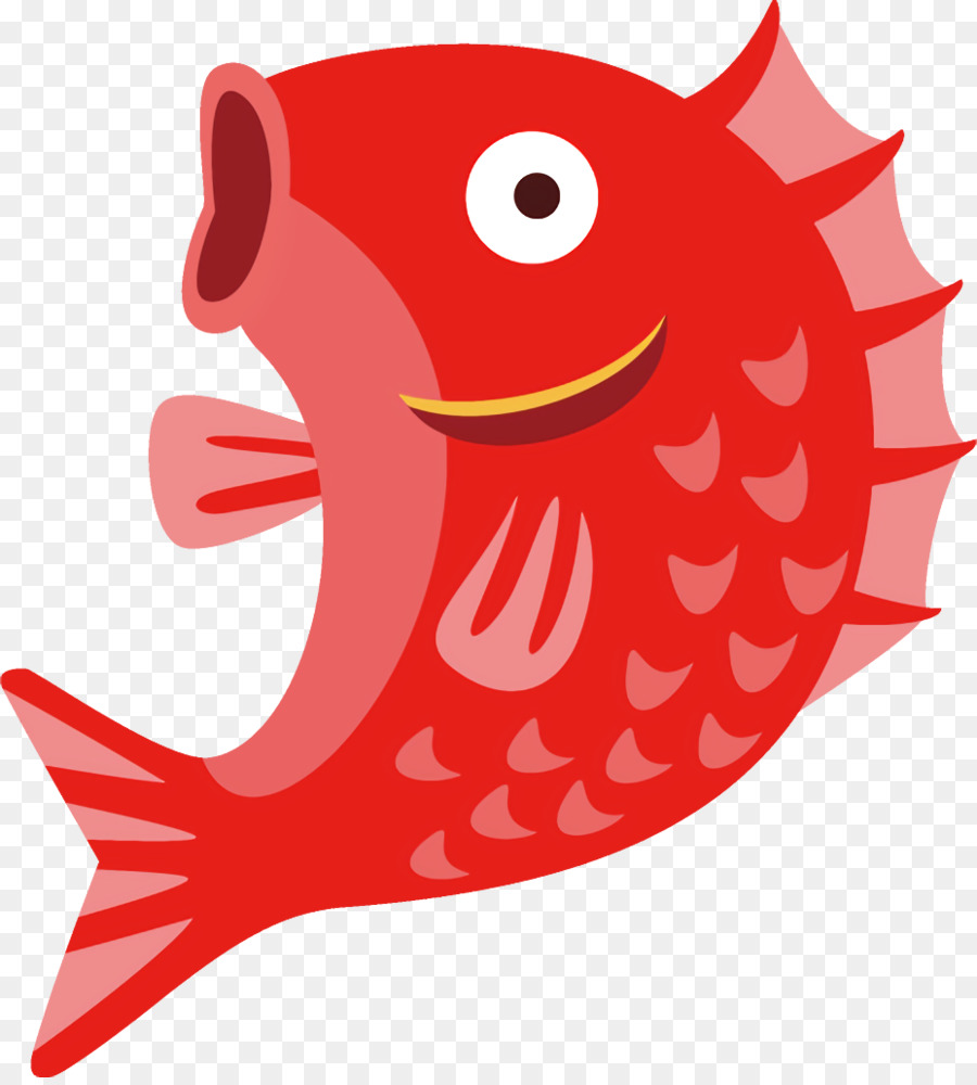 Fischclipart-Fisch-Cartoonmund - 