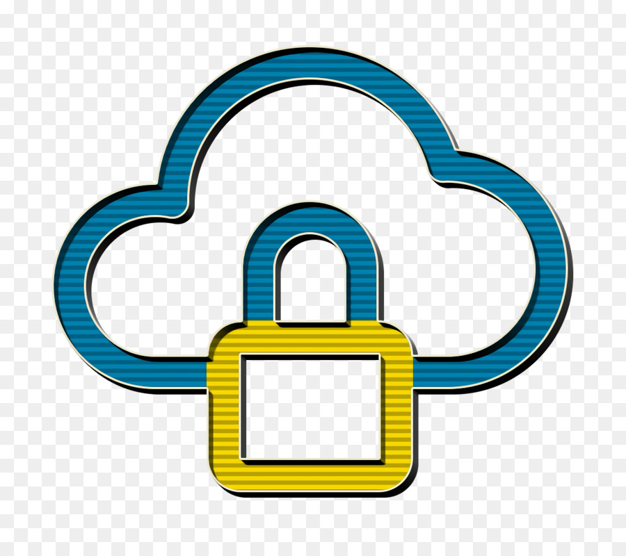 Cloud-Symbol Daten sicheres Symbol Verteidigungssymbol - 