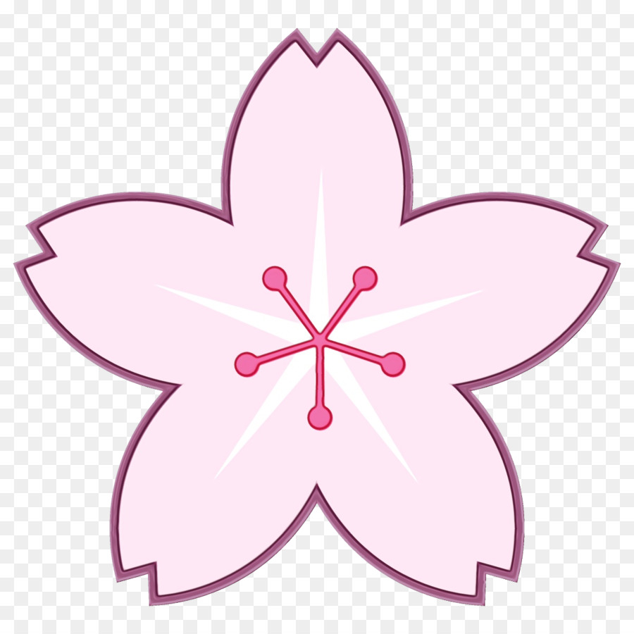 rosa Blumenblattclipart Blattanlage - 