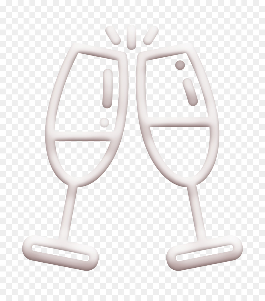 Icona di bevanda Icona di festa e celebrazione Icona di vetro di Champagne - 