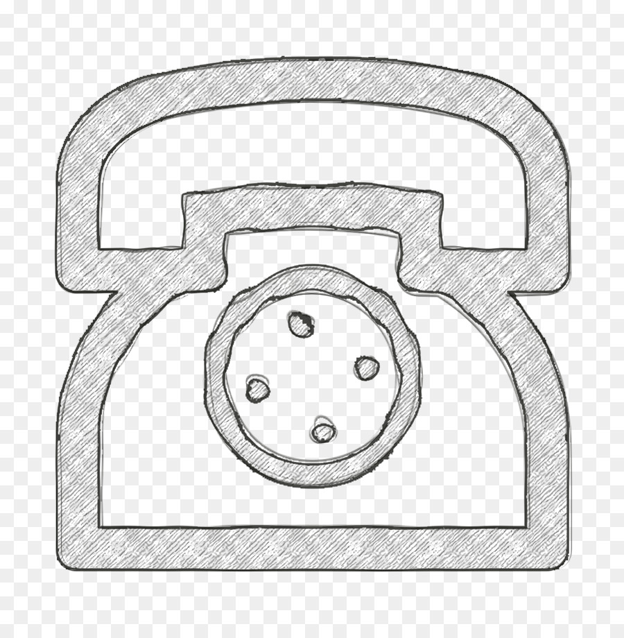 Icona dell'icona dell'icona della rete fissa icona del vecchio telefono - 