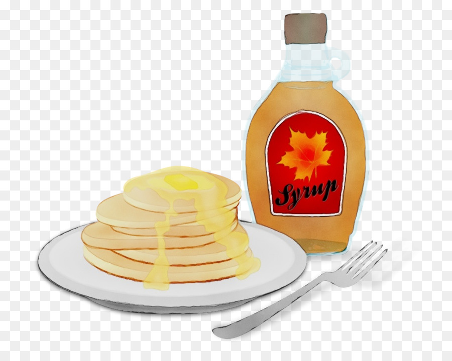 pancake breakfast food yellow dish