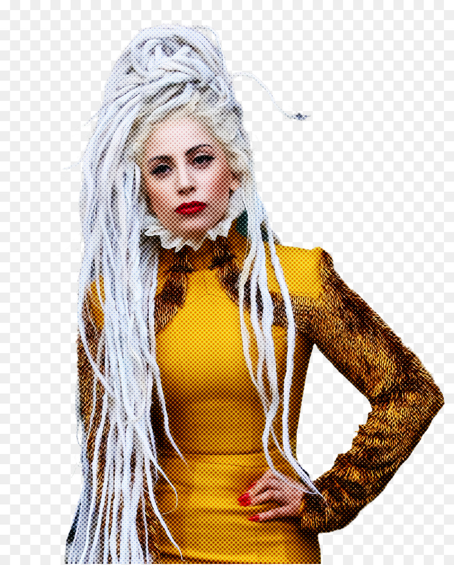 Modello di moda abbigliamento biondo giallo capelli - 