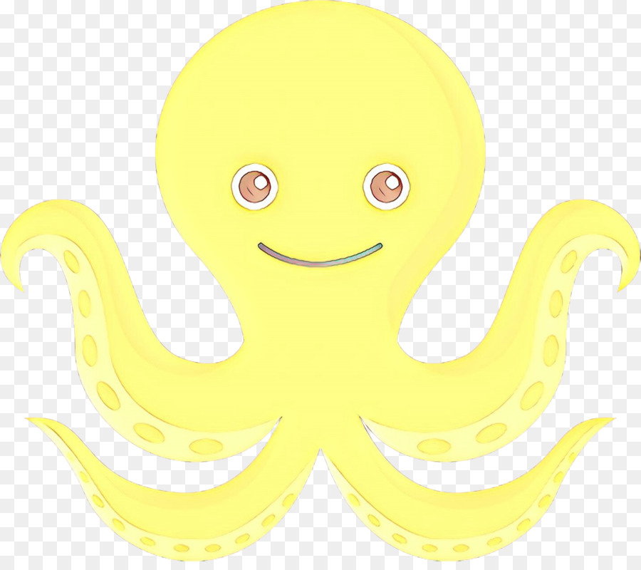 octopus yellow cartoon marine invertebrates line