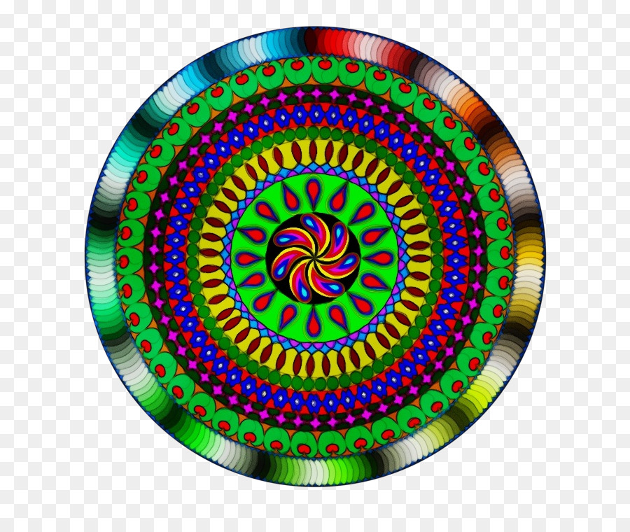 mô hình vòng tròn kính vạn hoa nghệ thuật psychedelic xoắn ốc - 