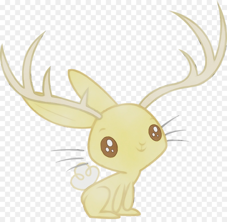 head cartoon deer horn antler