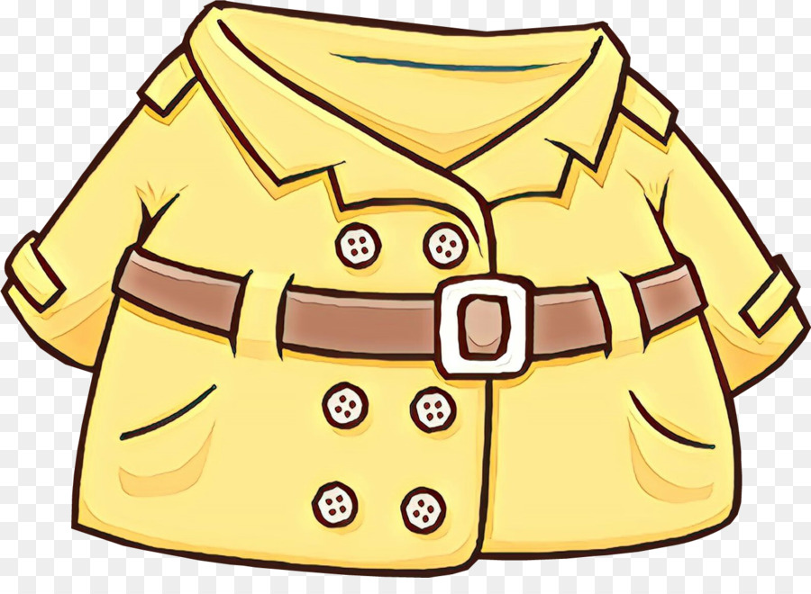 gelbe Cartoonclipart-Hülsenoberbekleidung - 