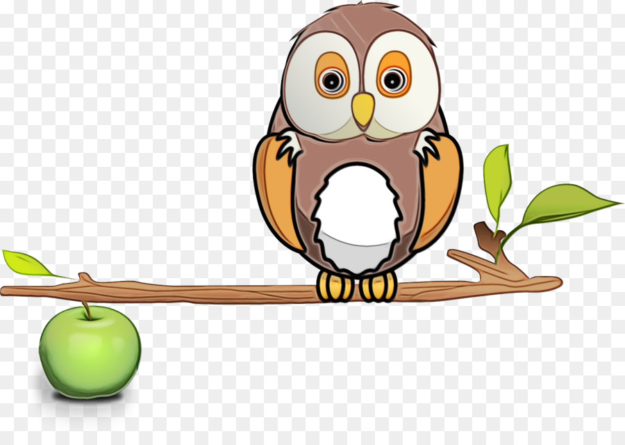 owl bird cartoon clip art branch