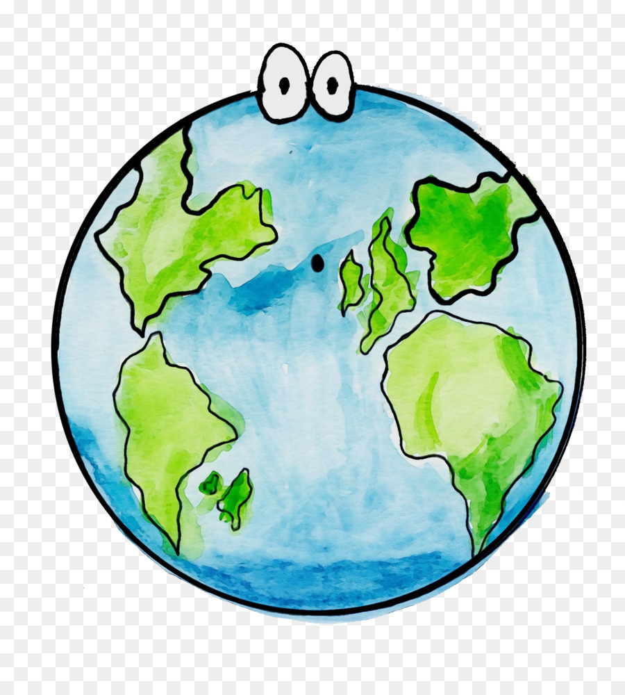Grüner ClipArt-Erde-Welt-Planet - 