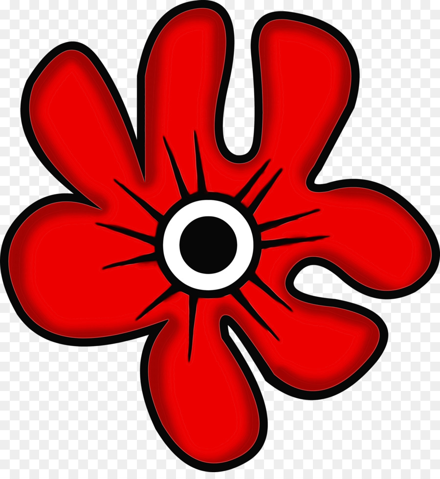 rote Klippkunst-Blumenblattsymbolanlage - 