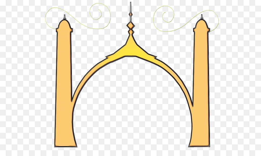 yellow line arch architecture clip art