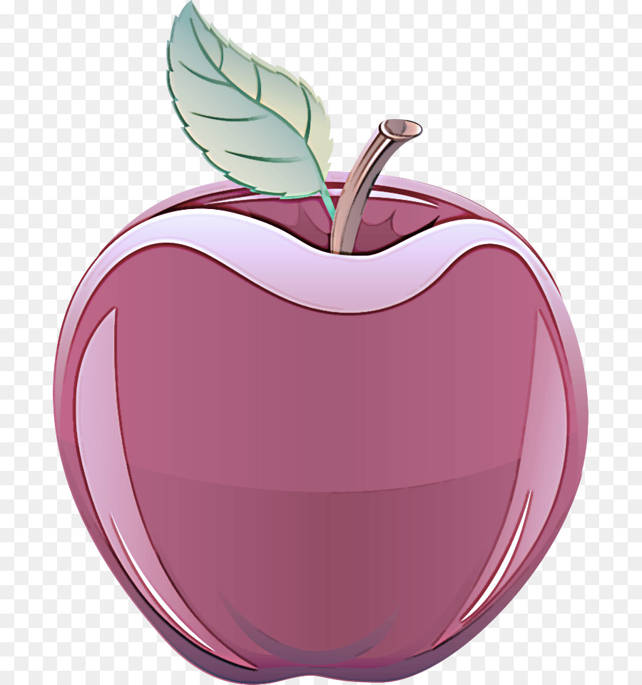 Apfelfrucht rosa violettes Blatt - 