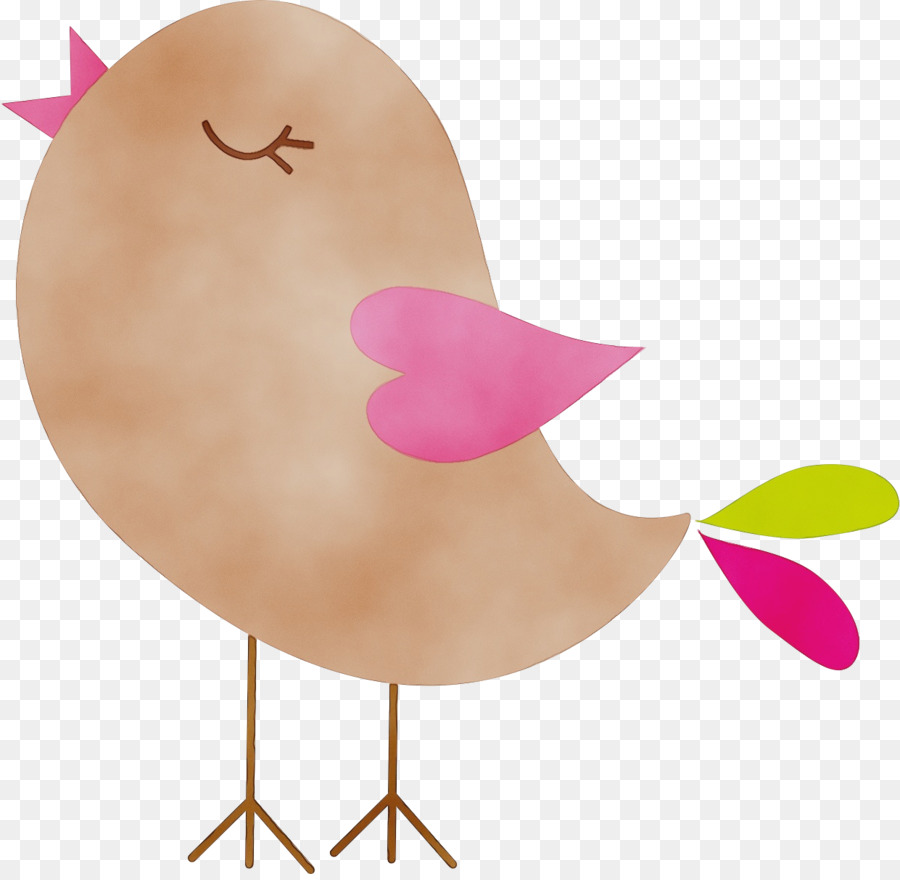 Uccello di clip art rosa - 