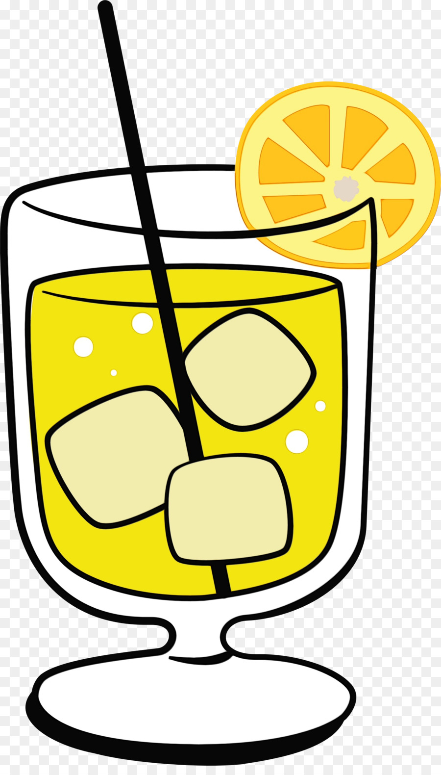 yellow clip art drink drinkware