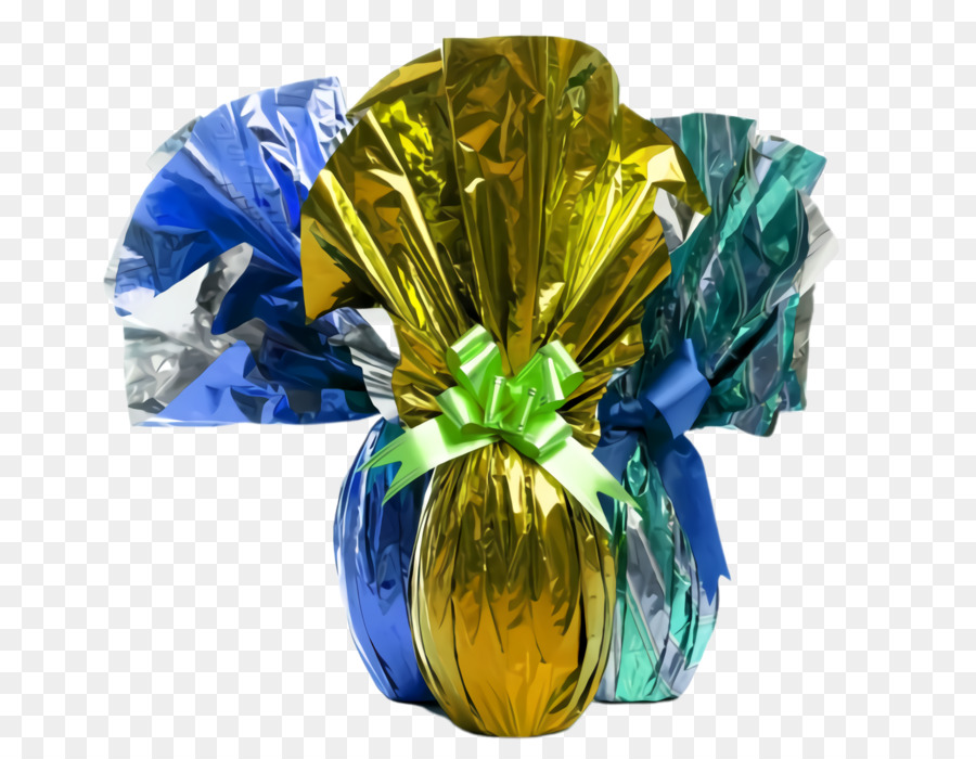 confezione regalo blu giallo presente - 