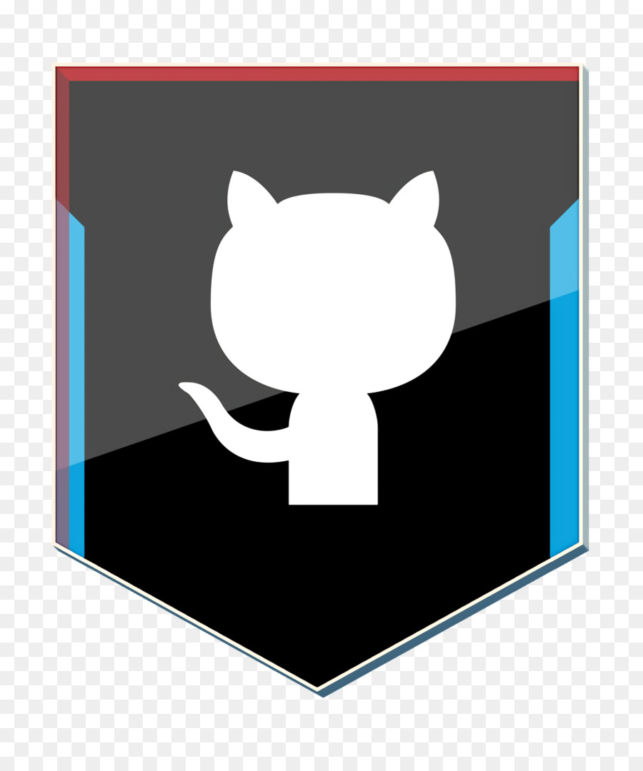 Icona di scudo dell'icona di GitHub icona sociale - 
