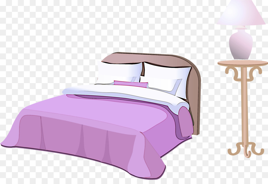 nội thất màu hồng tím giường - 