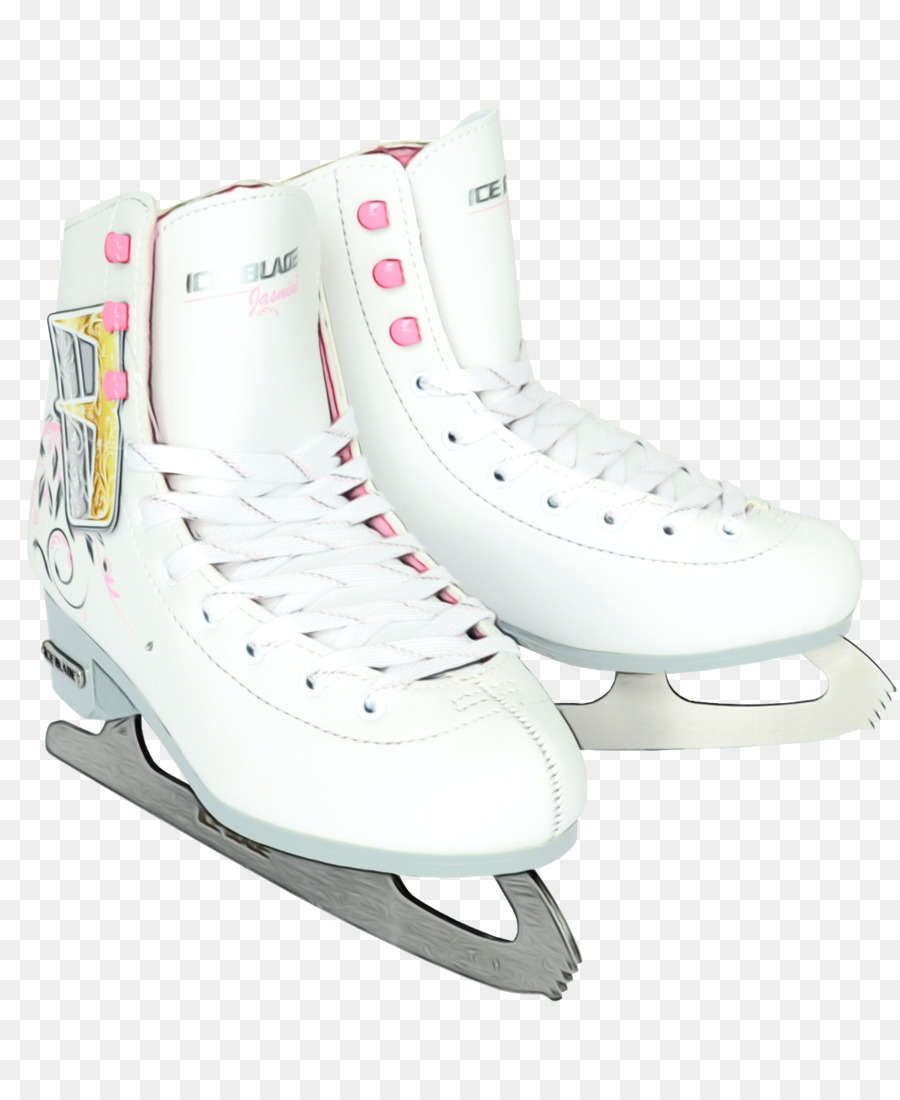 figura pattino calzature attrezzatura da hockey su ghiaccio pattino bianco - 