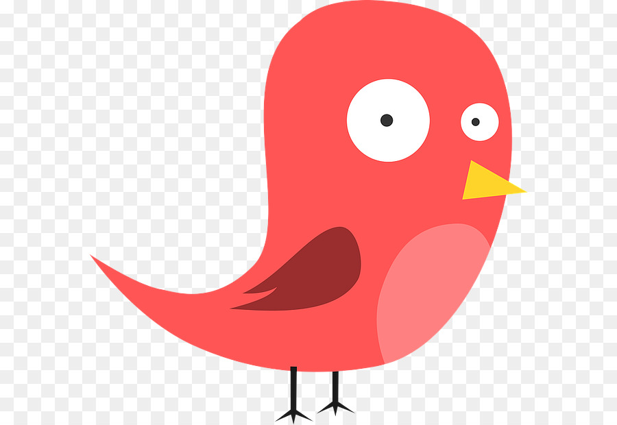 uccello rosso clip art becco di cartone animato - 