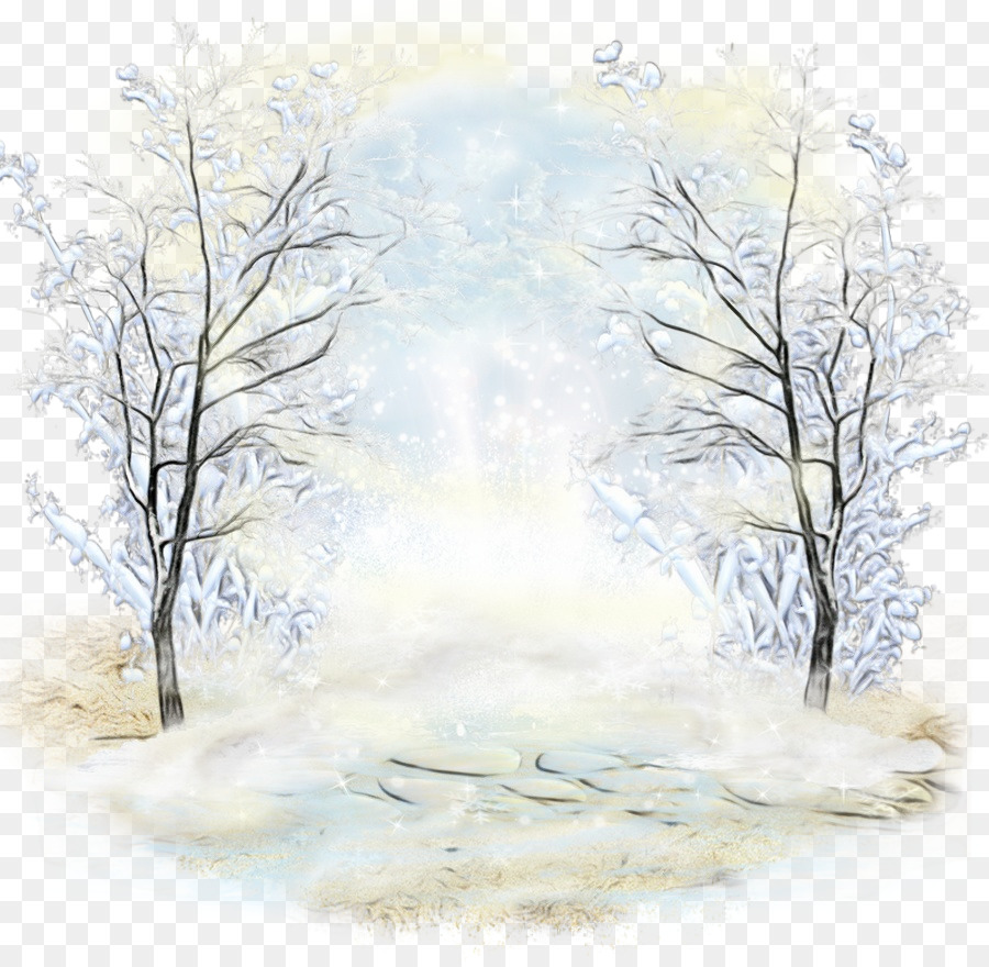 Baum atmosphärischer Phänomen-Niederlassung Himmel Winter - 