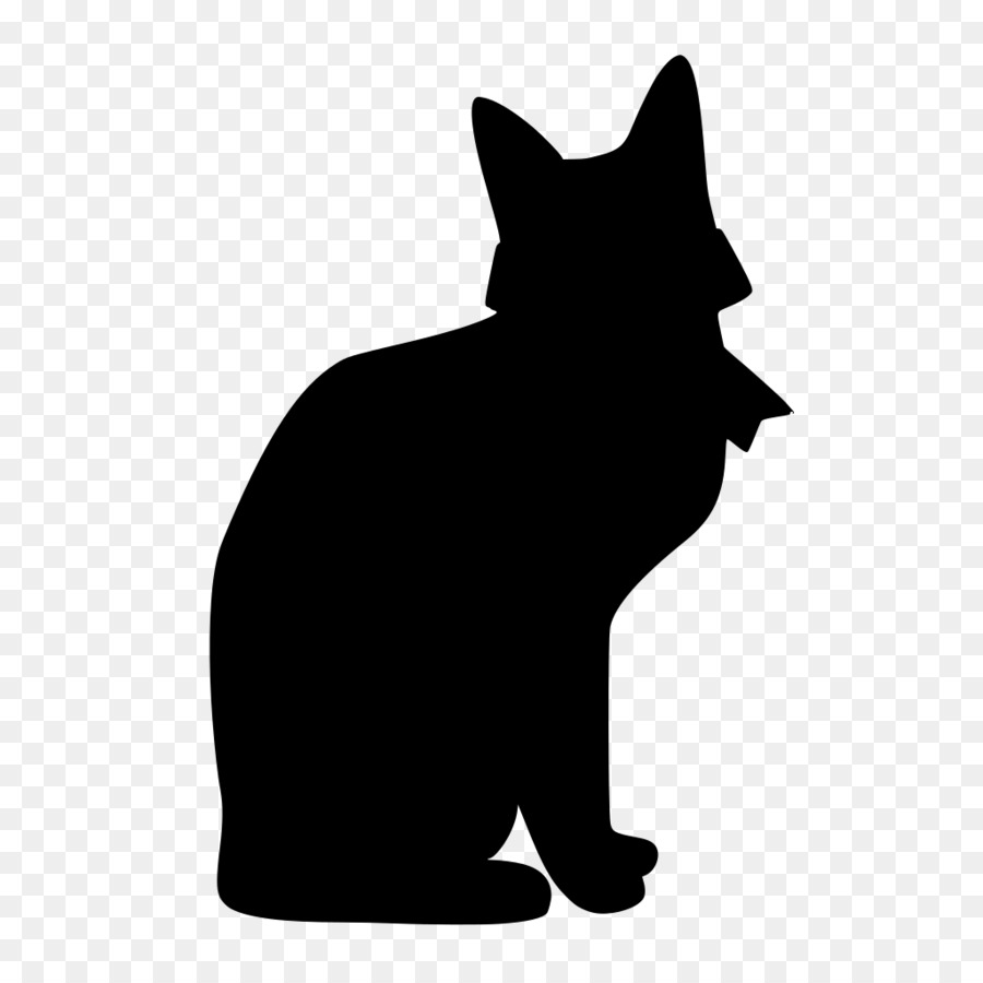 Katze schwarz kleine bis mittelgroße Katzen Silhouette schwarze Katze - Katze silhouette