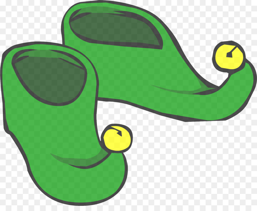 Scarpa gialla clipart verde calzature - 