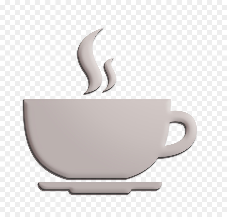 Icona dell'alimento La tazza arrotondata di caffè caldo su un piatto dall'icona dell'alimento dell'icona di vista laterale - 