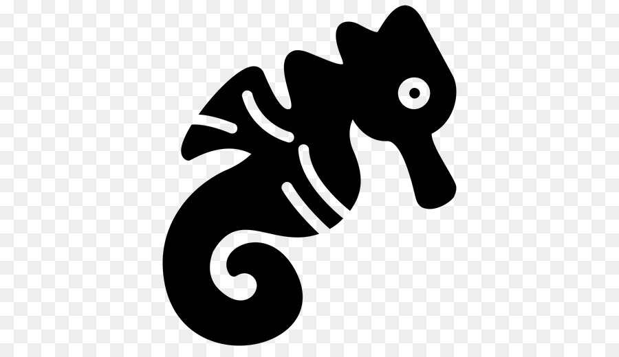 seahorse cartoon clip art fish black-and-white