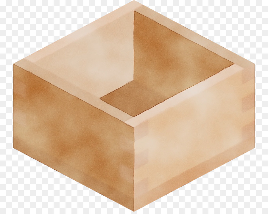 hộp gỗ gỗ dán vuông - 