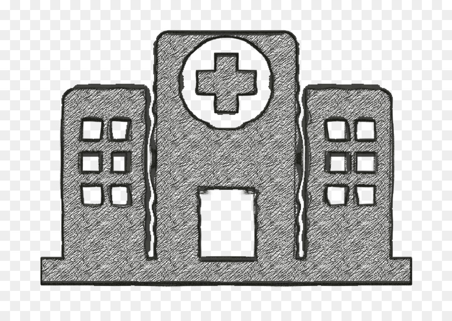 Krankenhaus Icon Krankenhausgebäude Symbol Iconographicons-Symbol - 