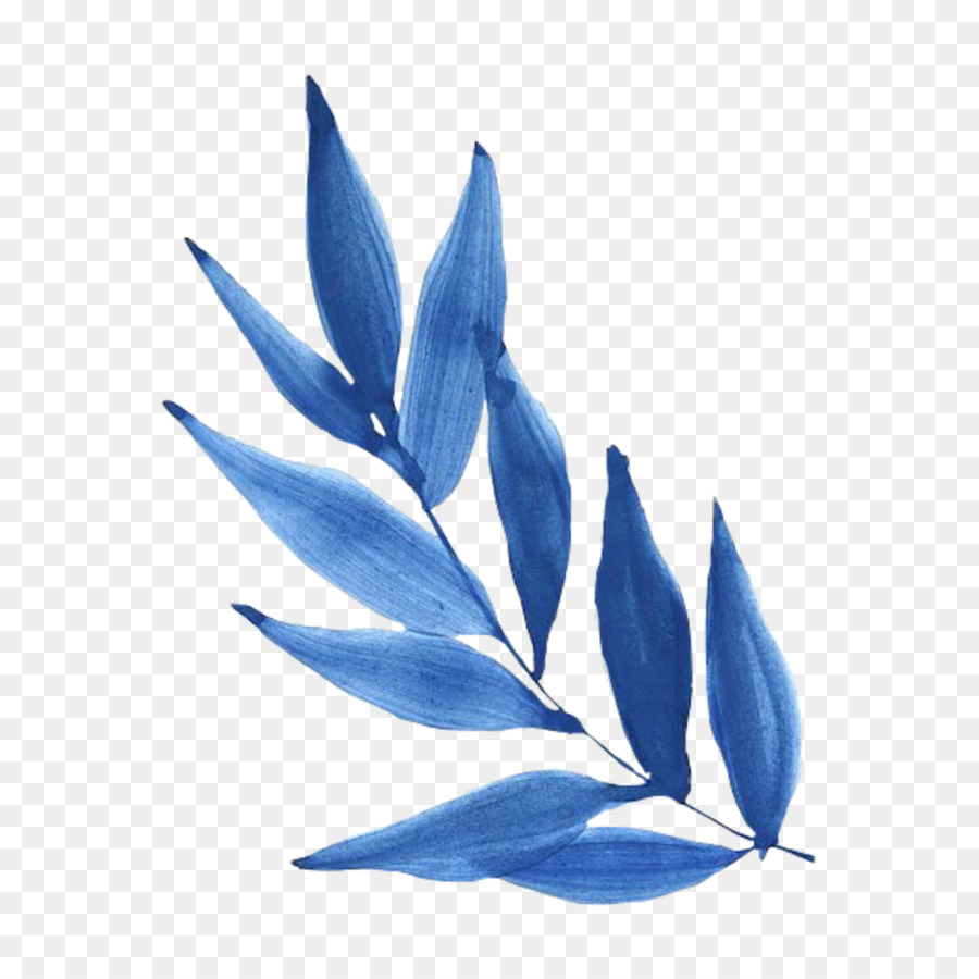 Blattblaue Pflanzenblume mehrjährige Anlage - Aquarell Azov.
