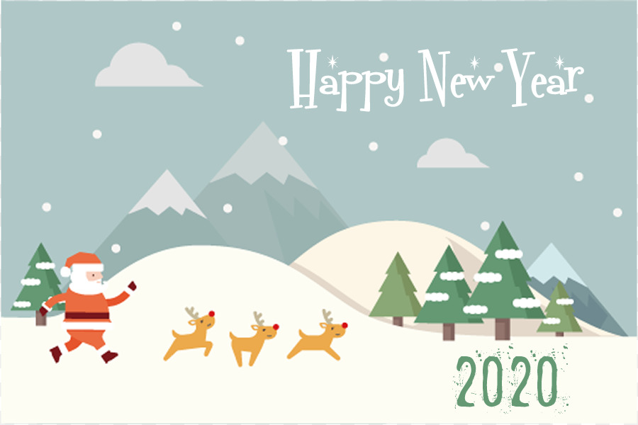 Frohes neues Jahr 2020 Weihnachten - 