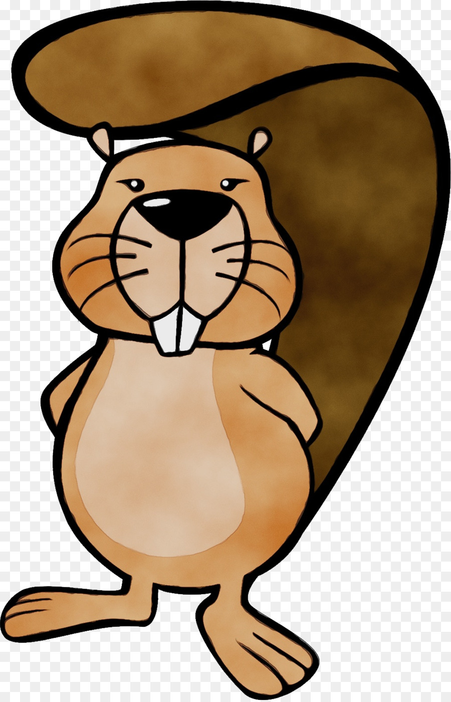 cartoon clip art groundhog beaver pleased