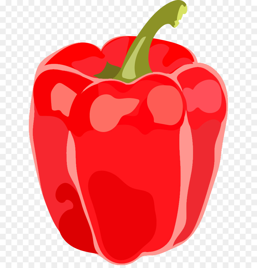 Bell Pepper Pimiento Paprika und Paprikapfeffer rote natürliche Nahrungsmittel - Grafik Habanero