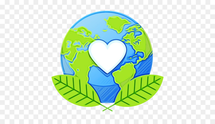 grünes Herz Blatt Erde ClipArt - 