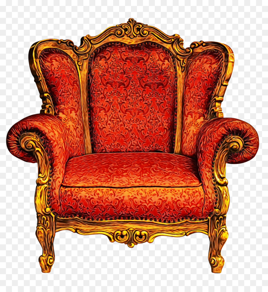 Möbelstuhl Roter Napoleon III Stil Schnitzen - 