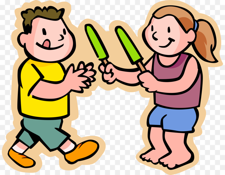 cartoon clip art playing with kids sharing child
