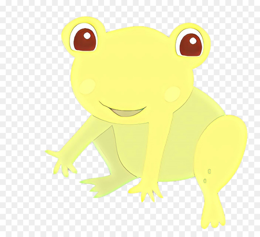 cartoon yellow clip art frog smile
