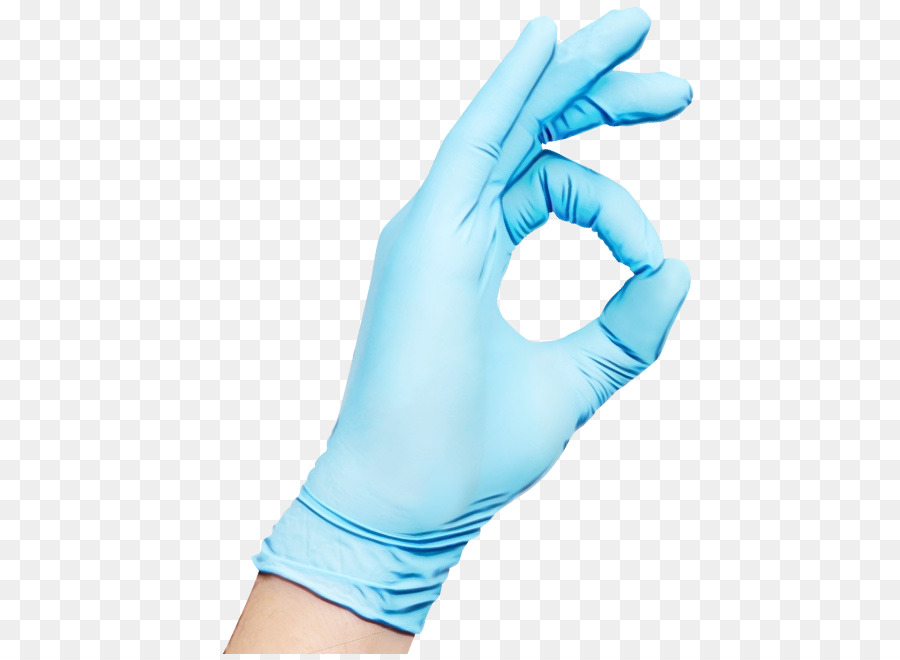Găng tay tay y tế Găng tay xanh Thiết bị bảo vệ cá nhân màu xanh - 