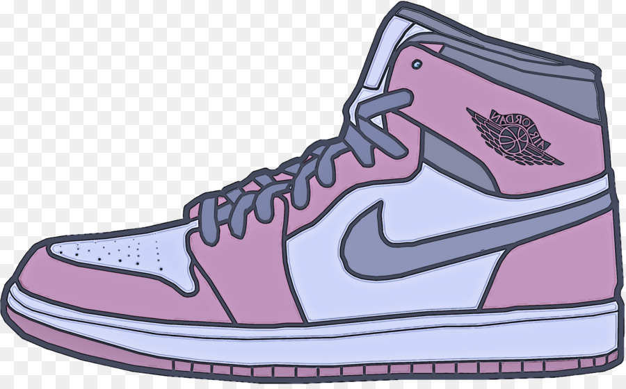 giày dép giày thể thao màu trắng hồng - 