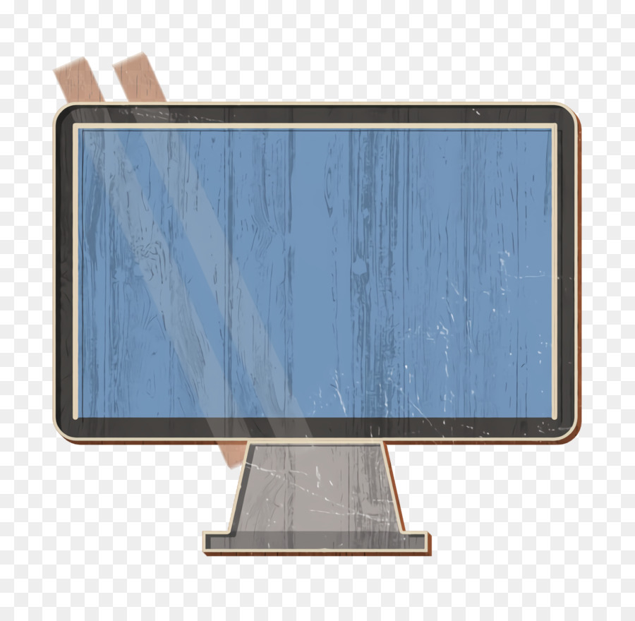 Icona del computer icona di elementi di scuola icona della TV - 