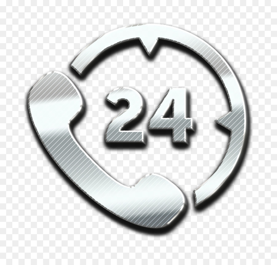24 Stunden Telefonservice-Symbol Logistik Delivery-Symbol Business-Symbol - 