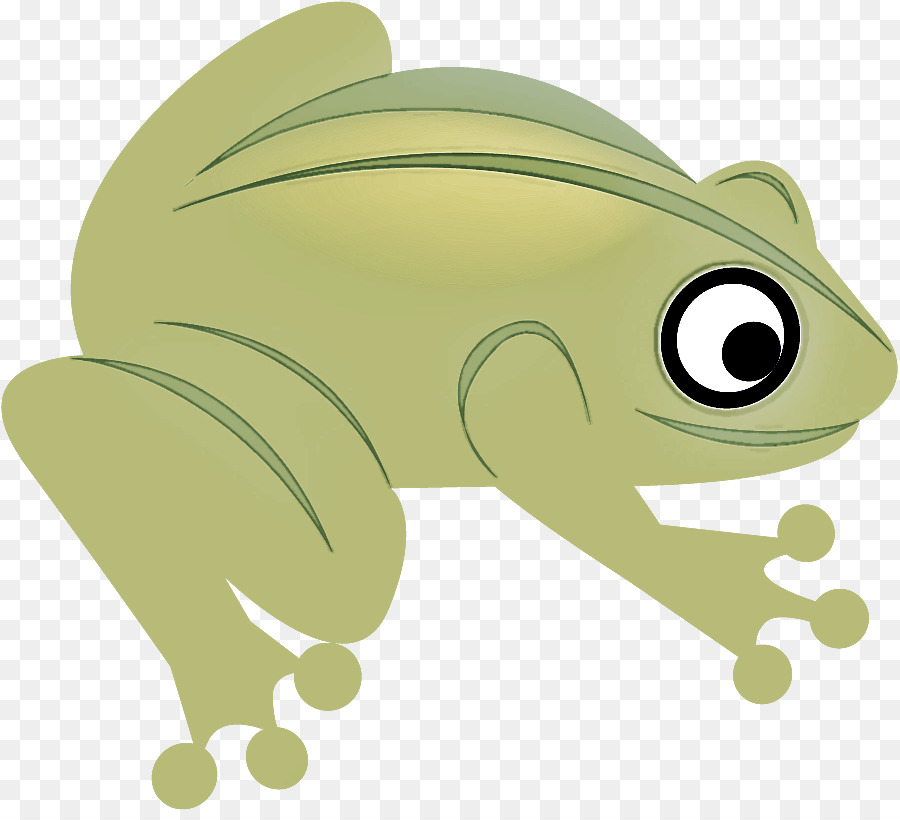 Green Cartoon Clip Art True Frog Rana - 
