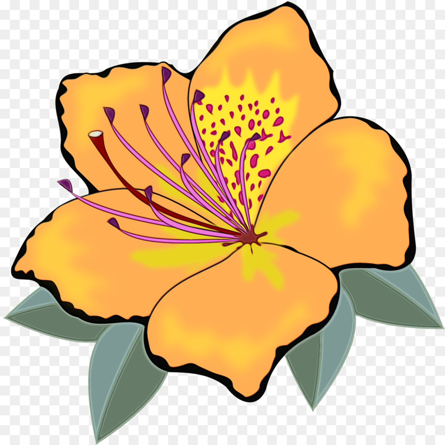 cây hoa cánh hoa clip vàng nghệ thuật - 