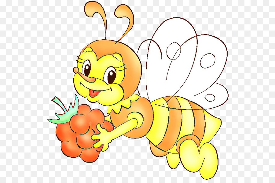 cartoon yellow clip art honeybee insect