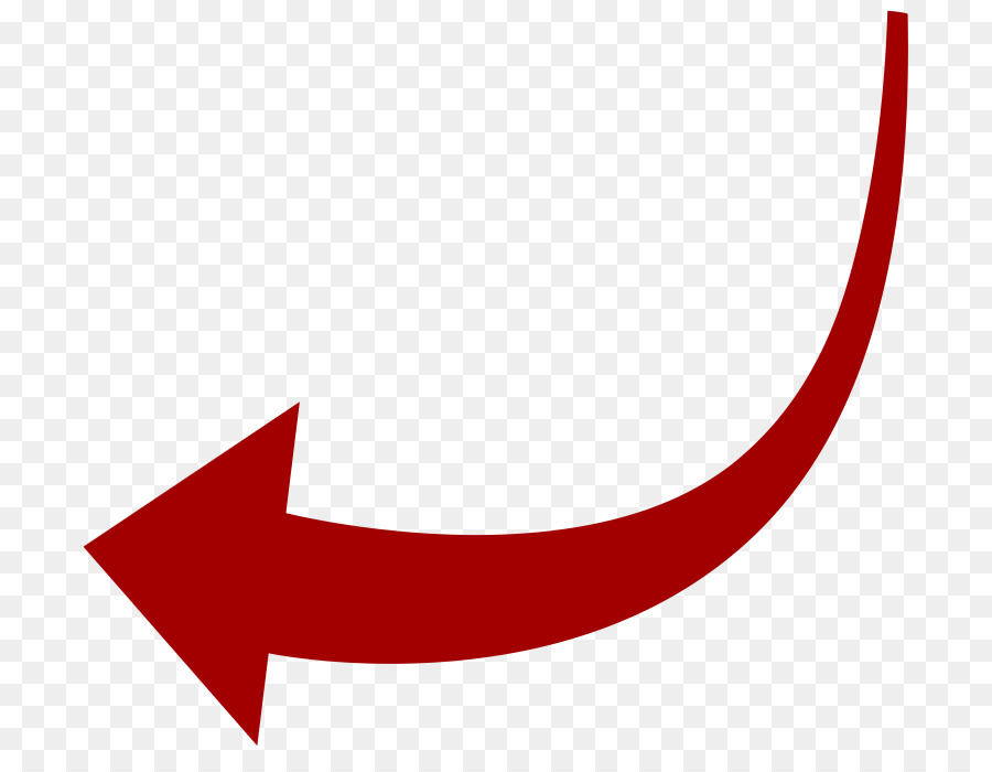 rote Linie ClipArt-Logo Halbmond - gebogene Pfeile