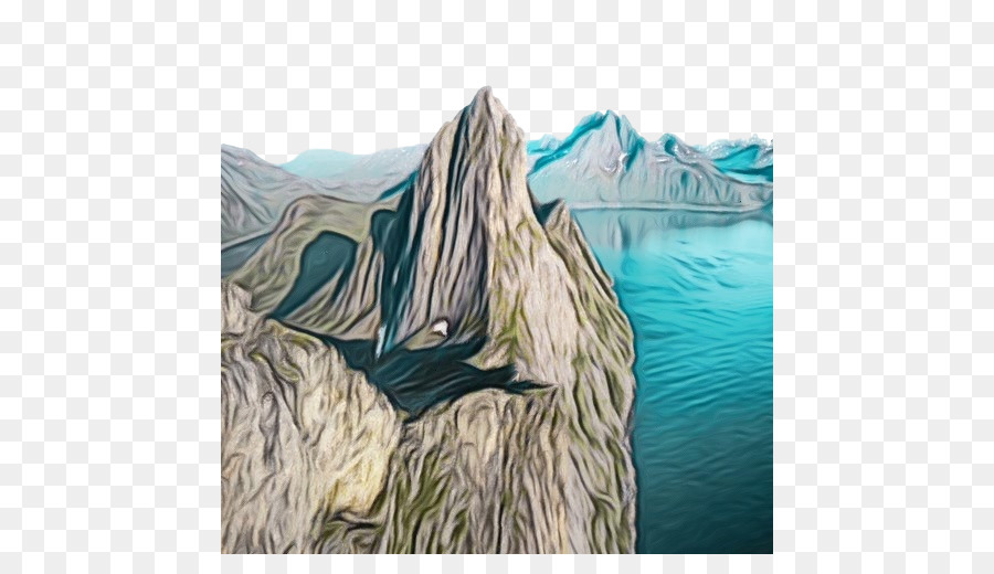 landscape iceberg painting rock terrain