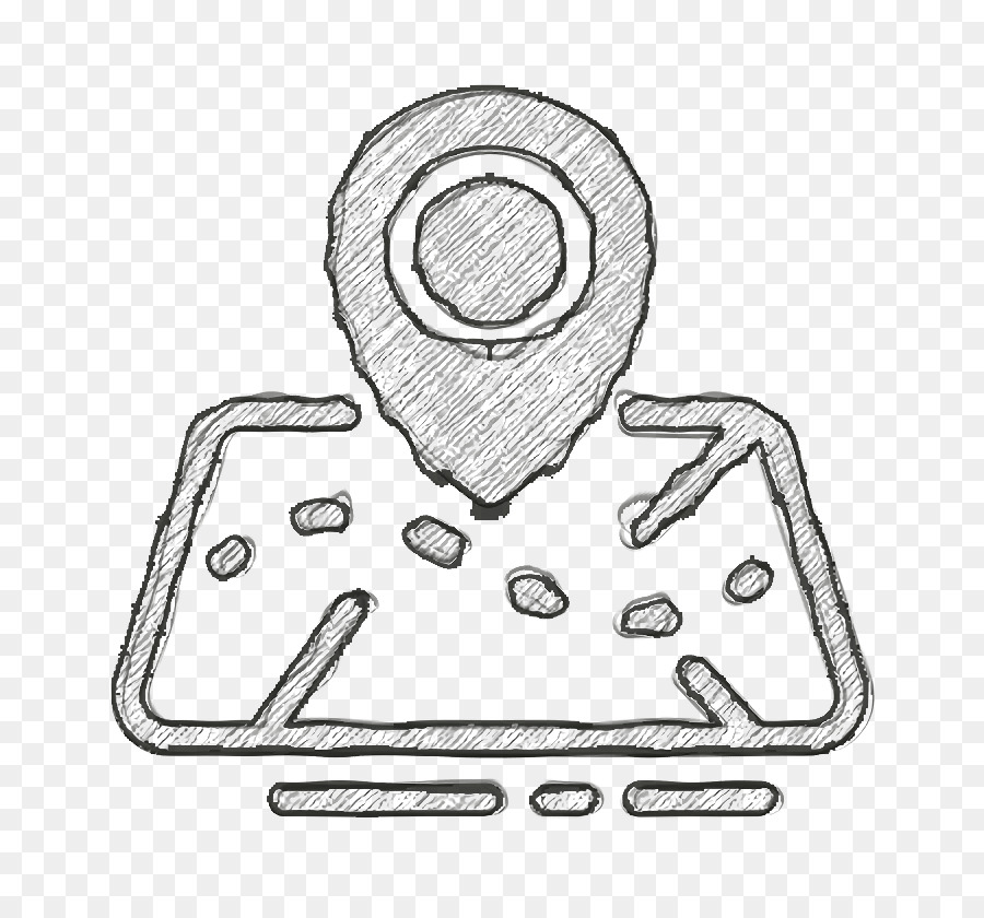 icona GPS icona posizione icona mappa - 