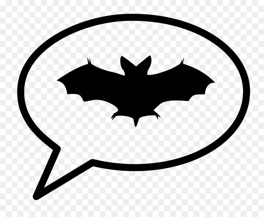 bat leaf black-and-white emblem logo
