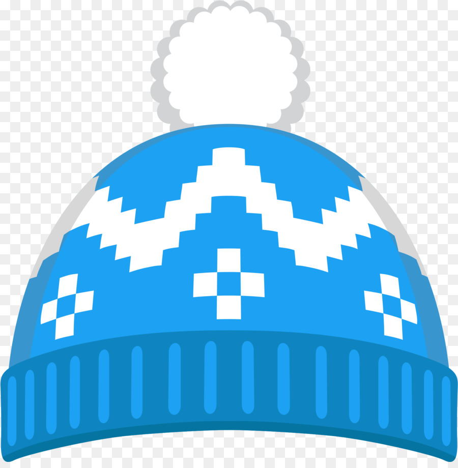 Kopfbedeckung mit blauer Kappe - Strick-Cartoon-Png